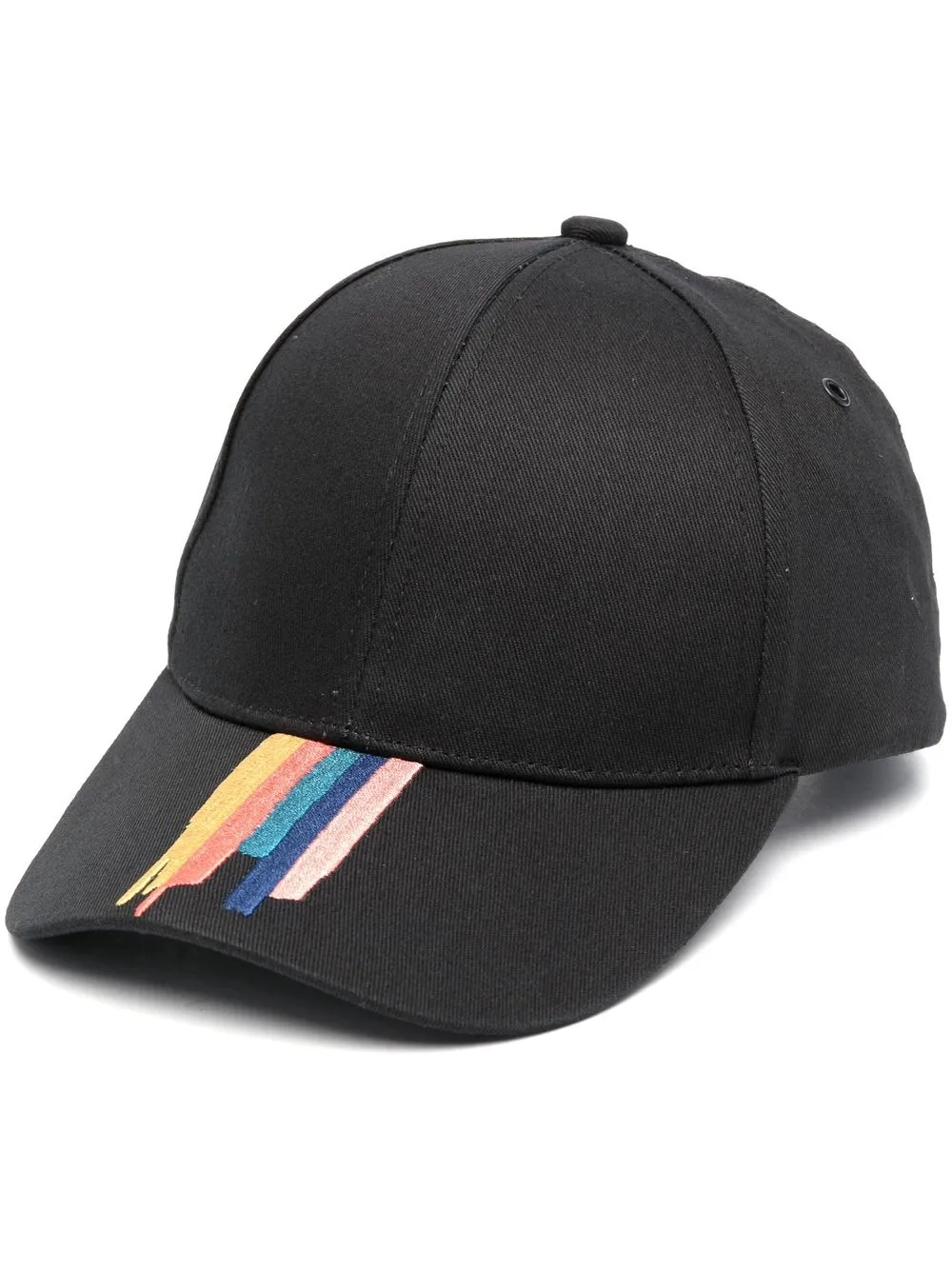 

Paul Smith rainbow-stripe cap - Black