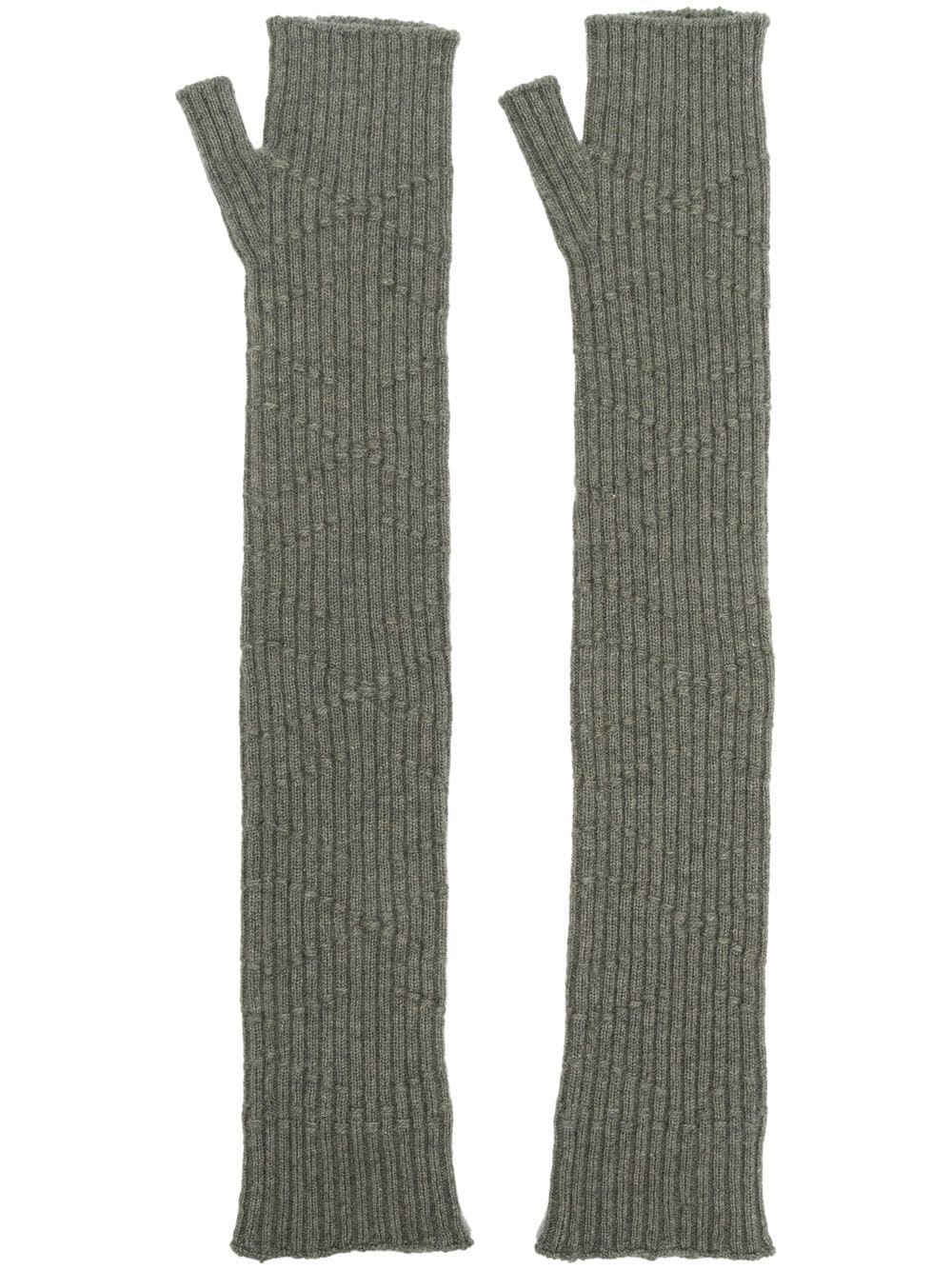 long knit fingerless gloves