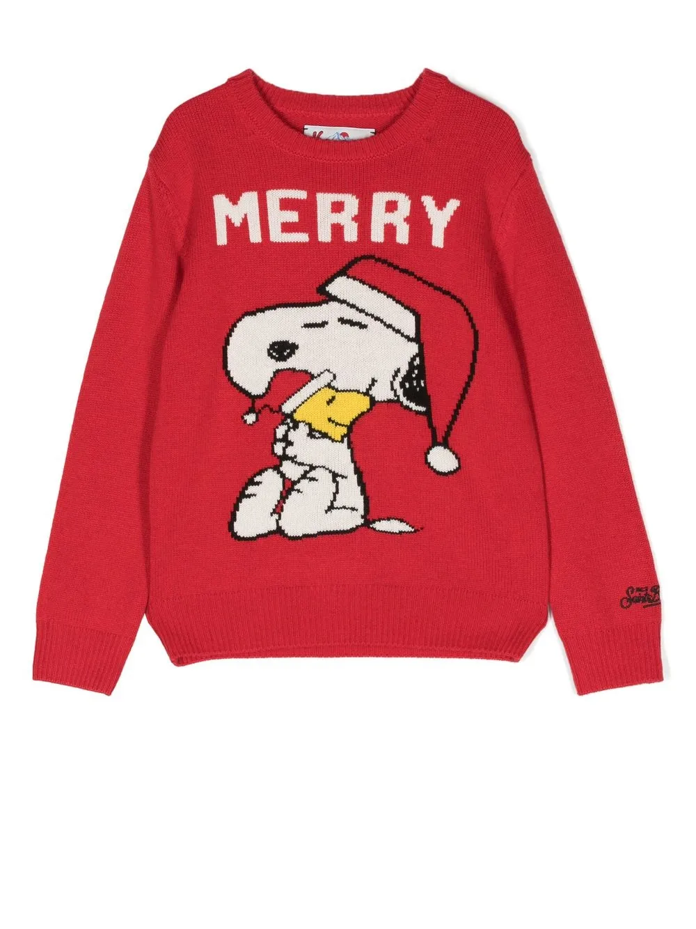 

MC2 Saint Barth Kids suéter tejido Snoopy Merry - Rojo