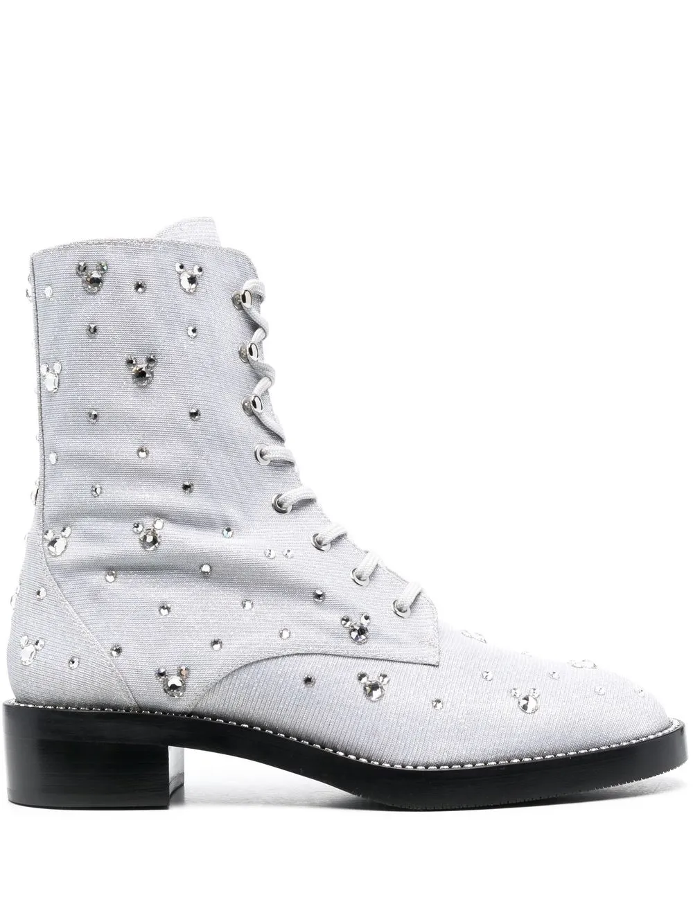 

Stuart Weitzman crystal-embellished ankle boots - Silver