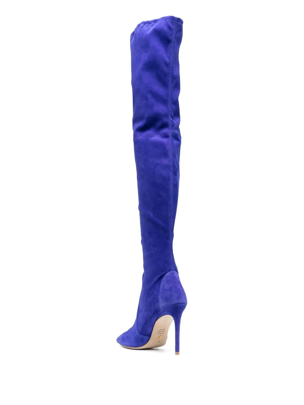 Royal blue suede thigh cheap high boots