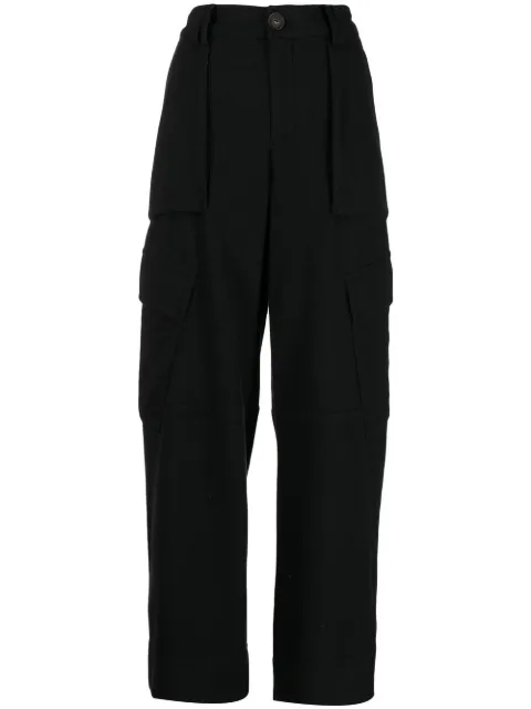 Vince flannel wide-leg trousers