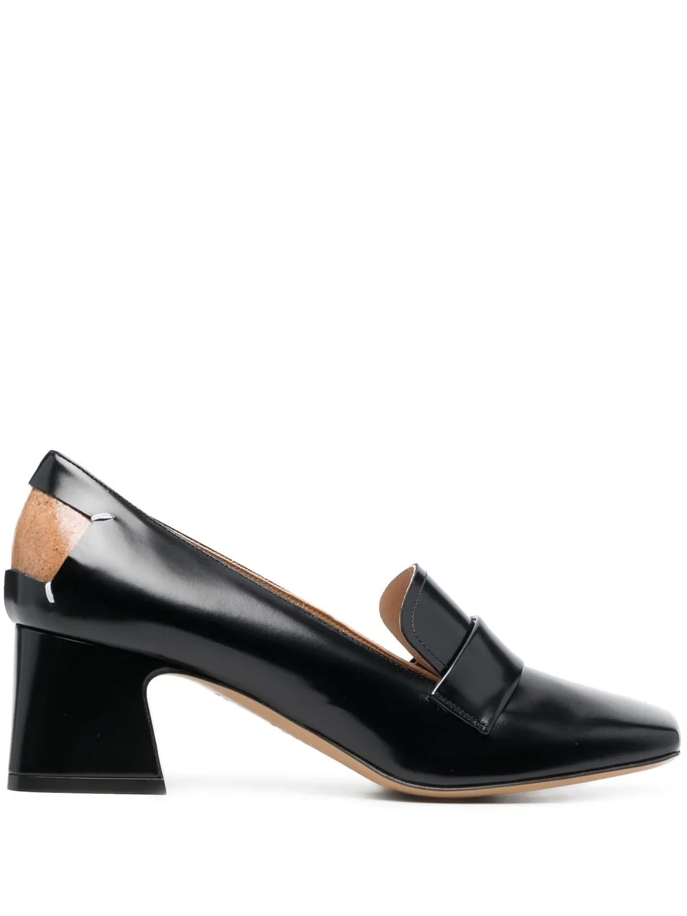 

Maison Margiela square-toe leather 55mm pumps - Black