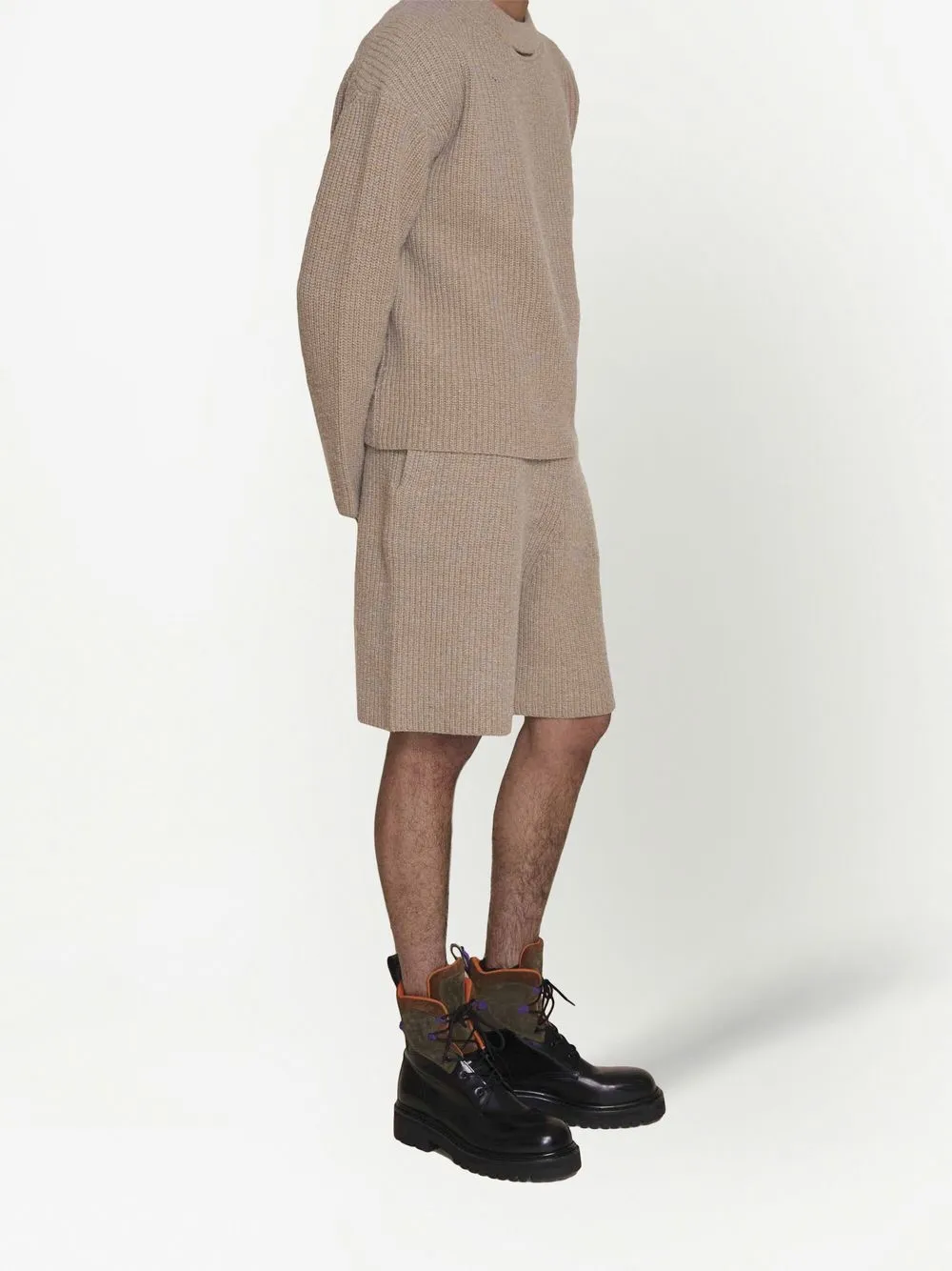 Altu Ribbed-knit Bermuda Shorts In Sandstorm