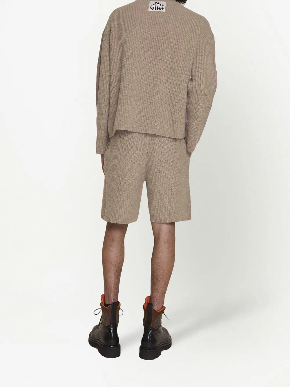 ALTU RIBBED-KNIT BERMUDA SHORTS