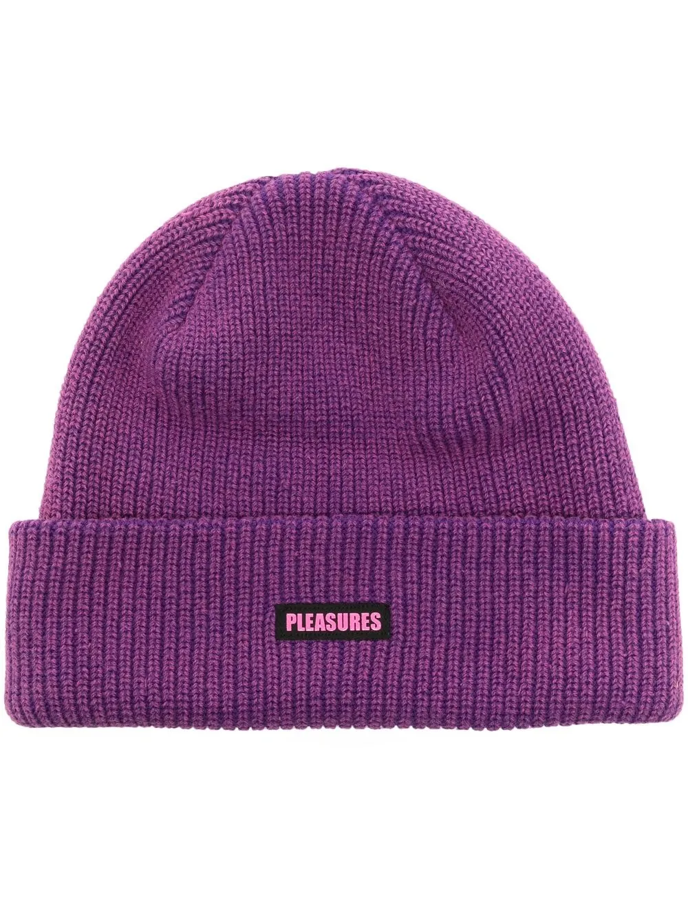 

Pleasures logo-print knitted beanie - Purple
