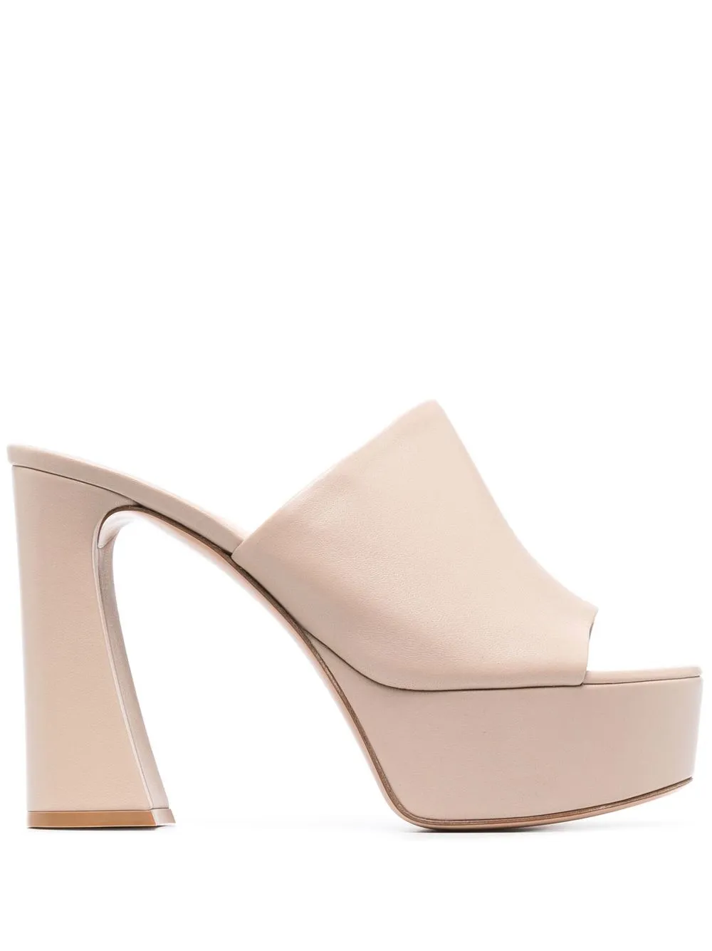 

Gianvito Rossi 125mm platform heeled mules - Neutrals