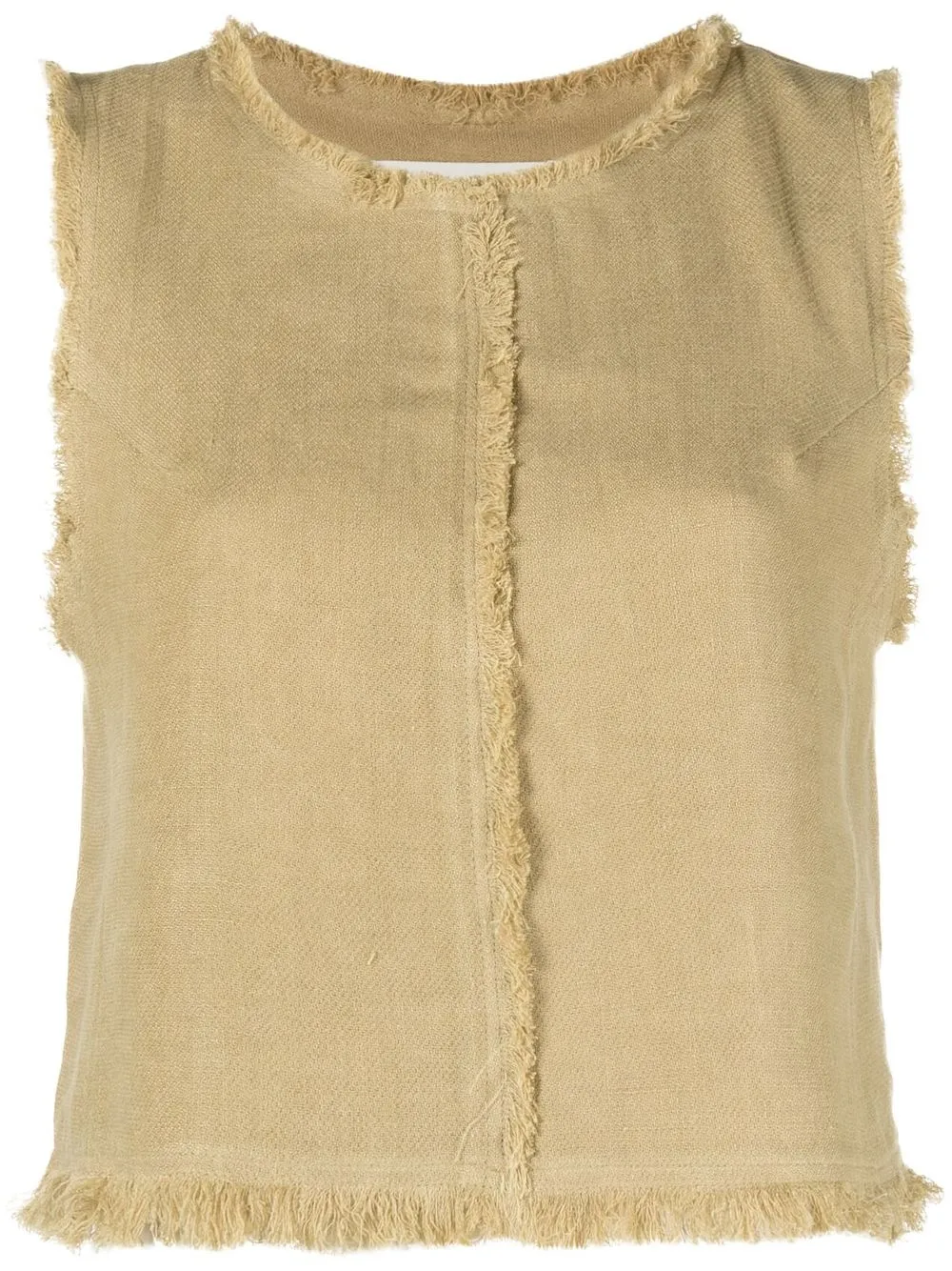 

Missing You Already fringed sleeveless top - Neutrals