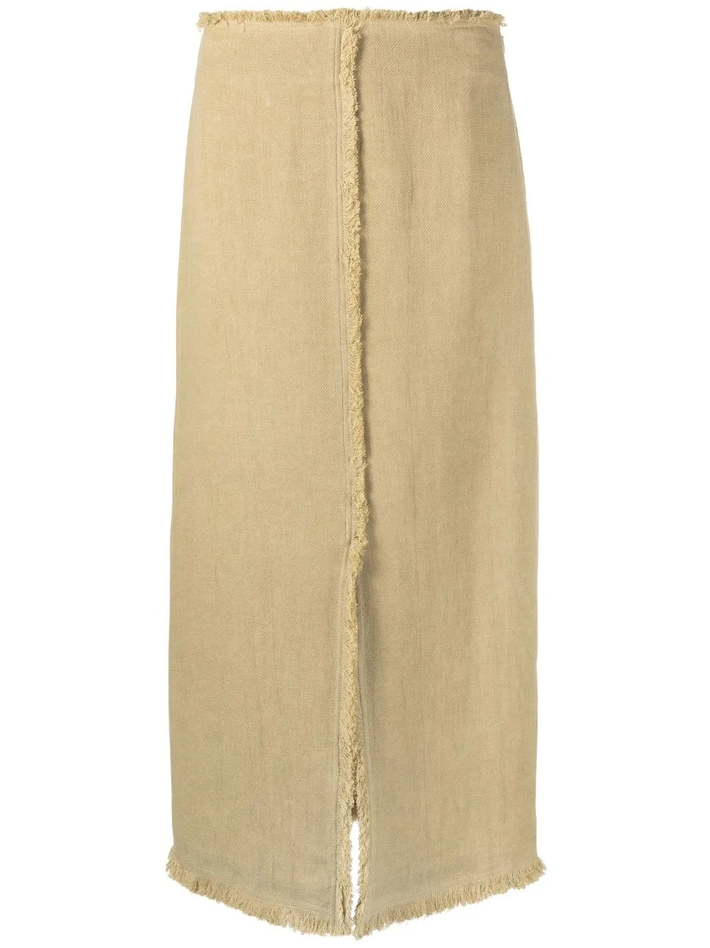 

Missing You Already fringed mid-length skirt - Neutrals