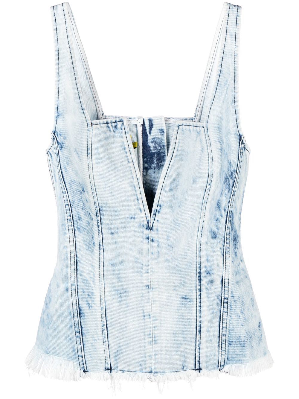 

Marques'Almeida denim V-neck corset top - Blue