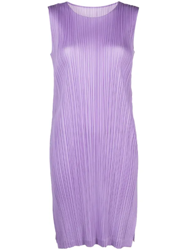 Pleats Please Issey Miyake Monthly Colors:March Sleeveless Dress - Farfetch