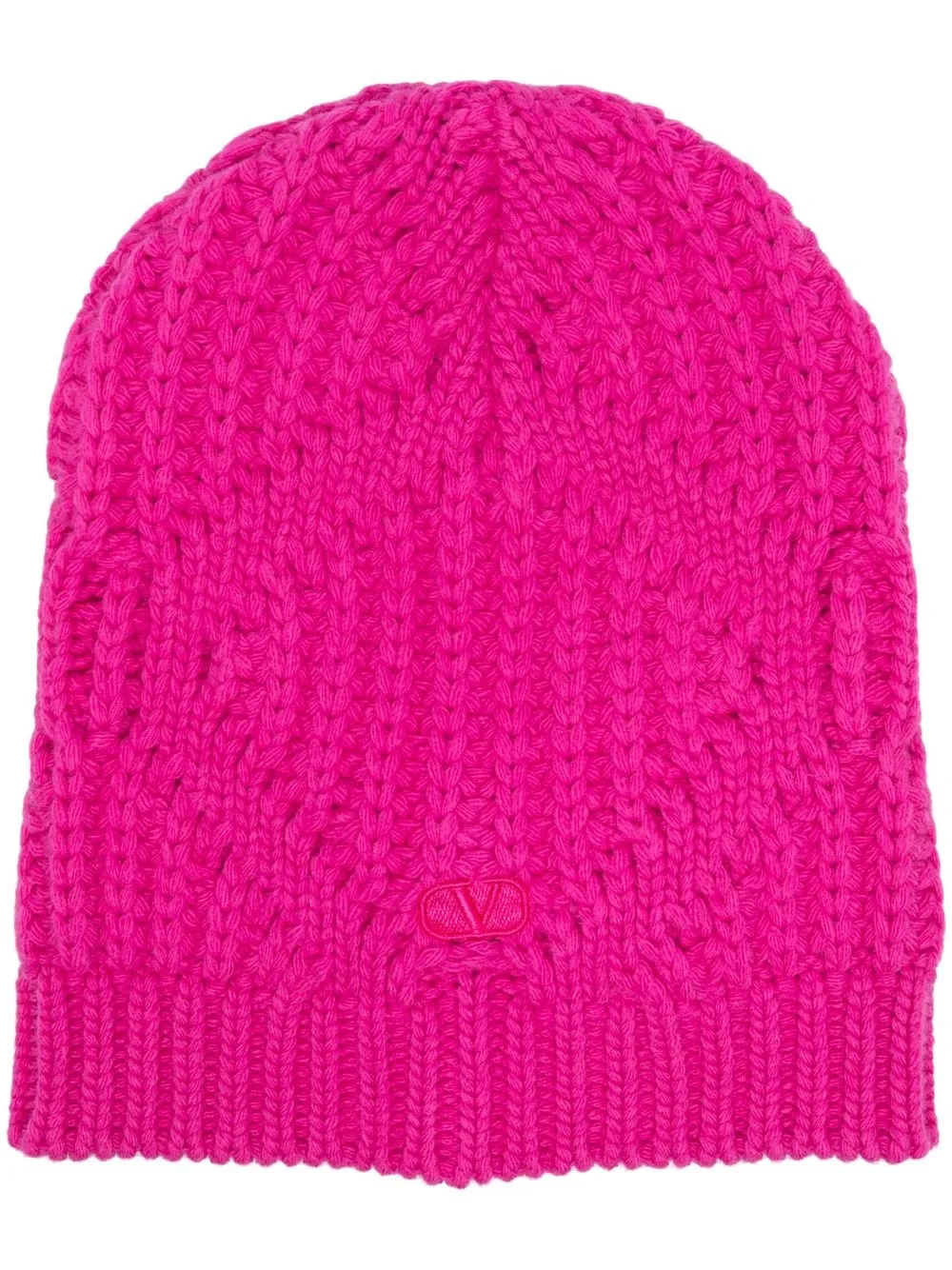 

Valentino virgin-wool knit hat - Pink