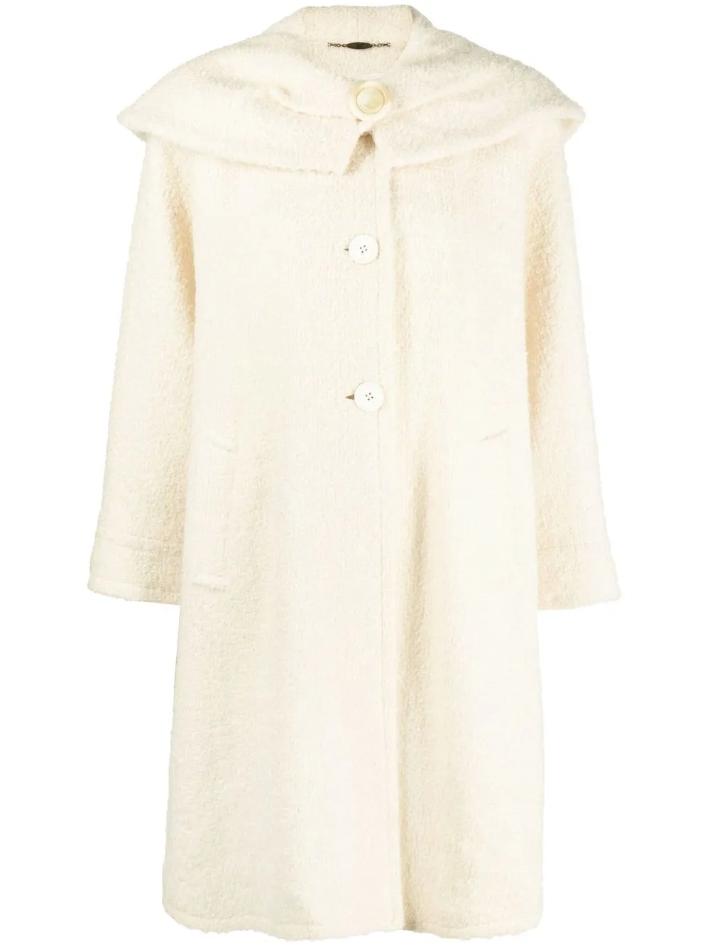 

A.N.G.E.L.O. Vintage Cult 1950s bouclé single-breasted coat - Neutrals