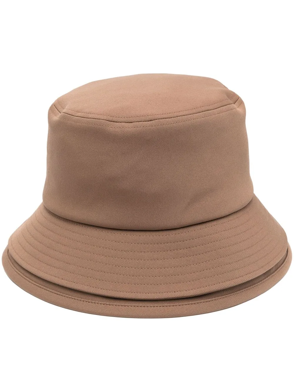 

sacai wide-brim bucket hat - Brown