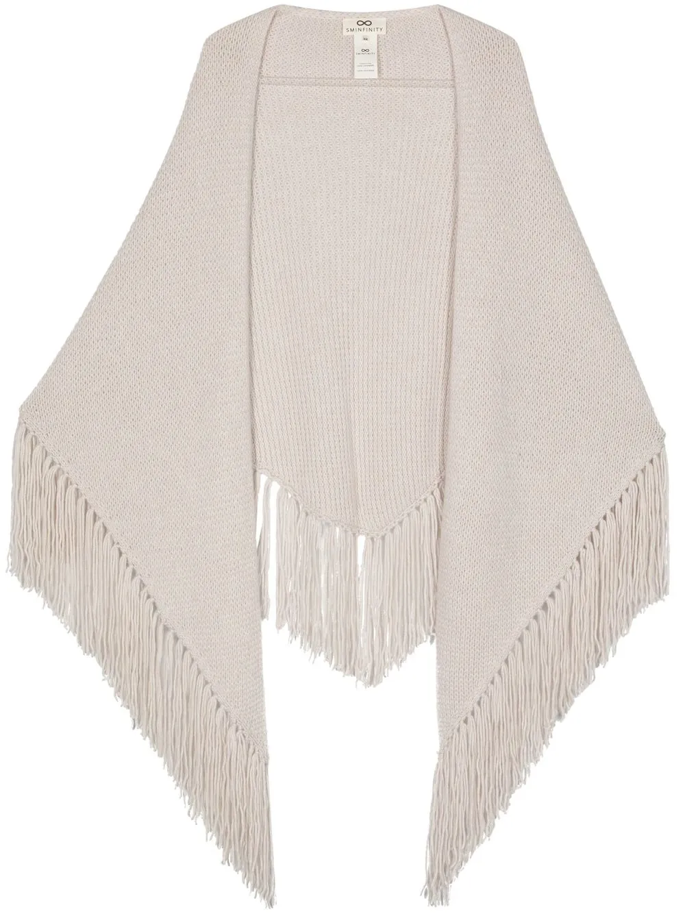 

SMINFINITY tassel-detail cashmere cape - Neutrals