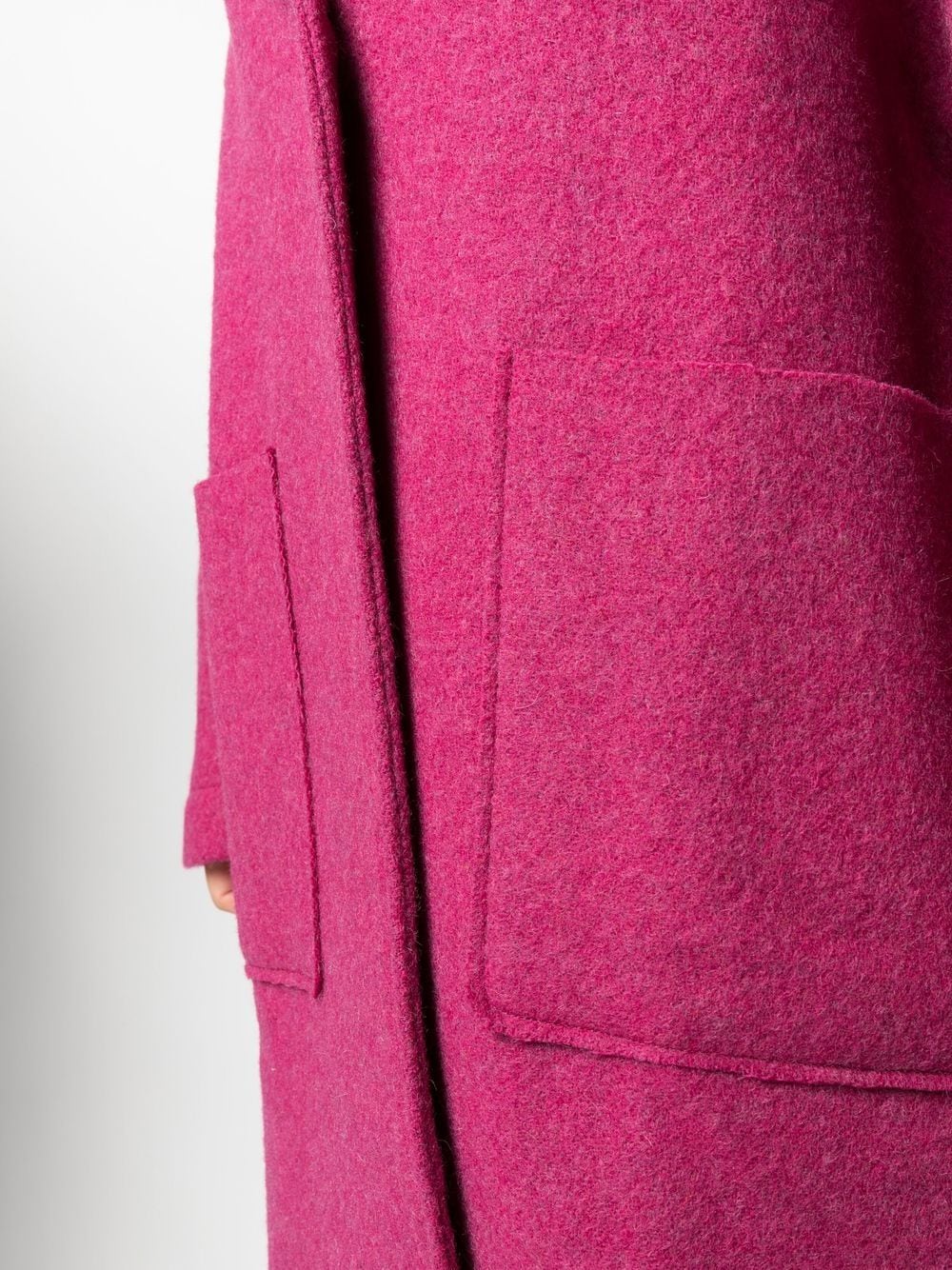 Shop Paltò Single-breasted Wool Coat In Pink