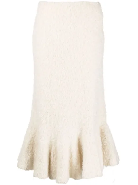 Jil Sander pleated-hem skirt