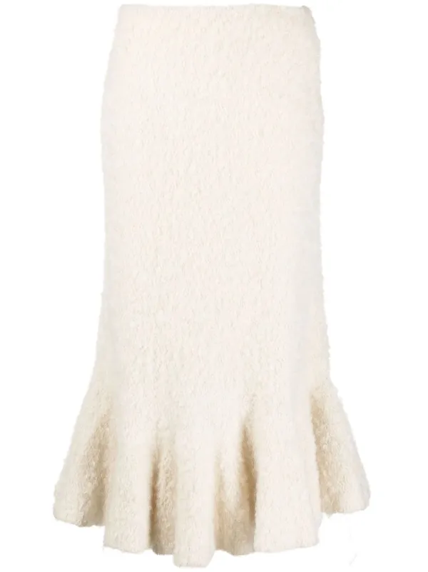 Jil Sander Pleated-hem Skirt in Neutrals
