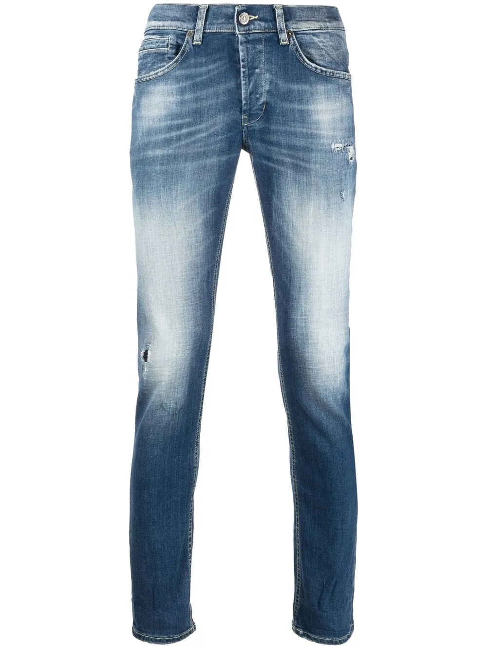 

DONDUP jeans rectos con efecto desgastado - Azul