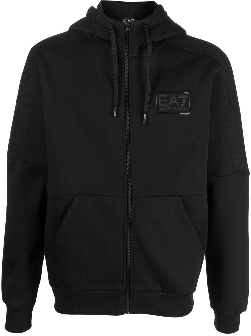 

Ea7 Emporio Armani sudadera con parche del logo y cierre - Negro