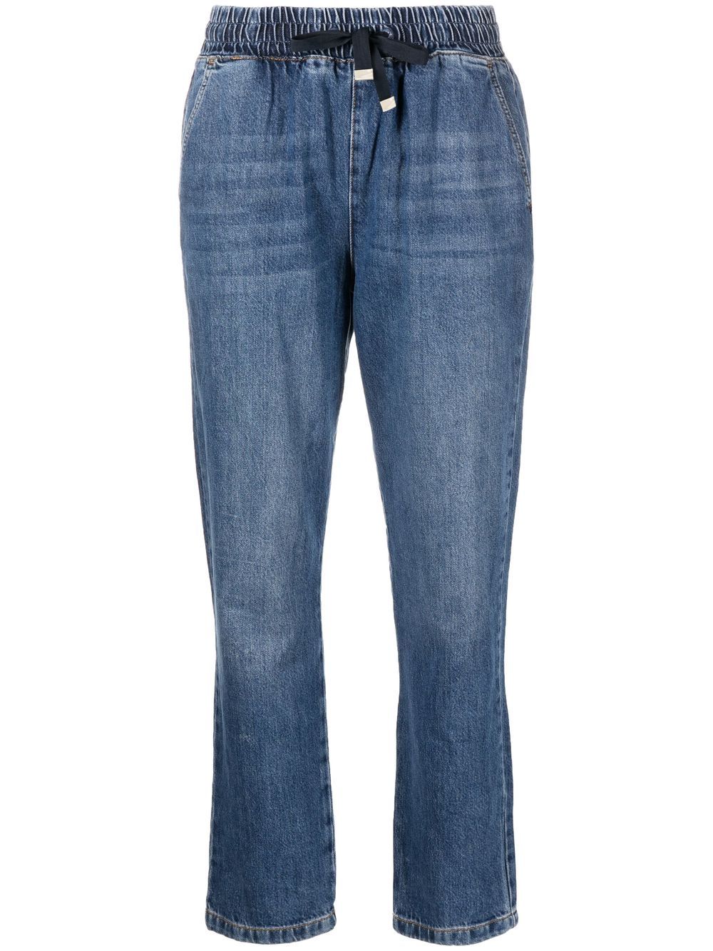 LIU JO drawstring cropped jeans - Blue