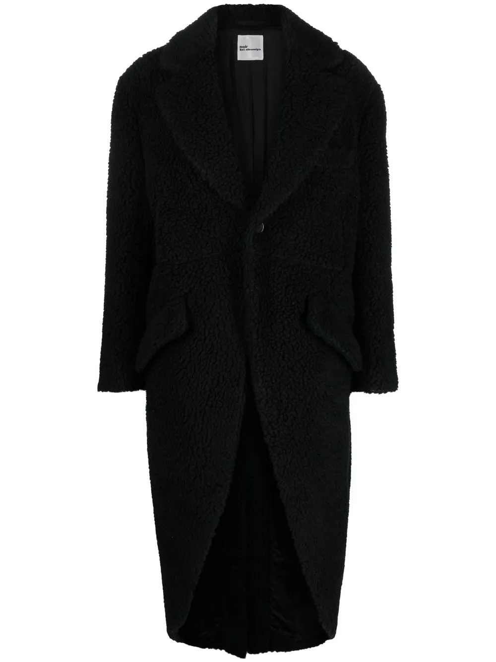 

Comme Des Garçons Noir Kei Ninomiya single-breasted faux fur coat - Black