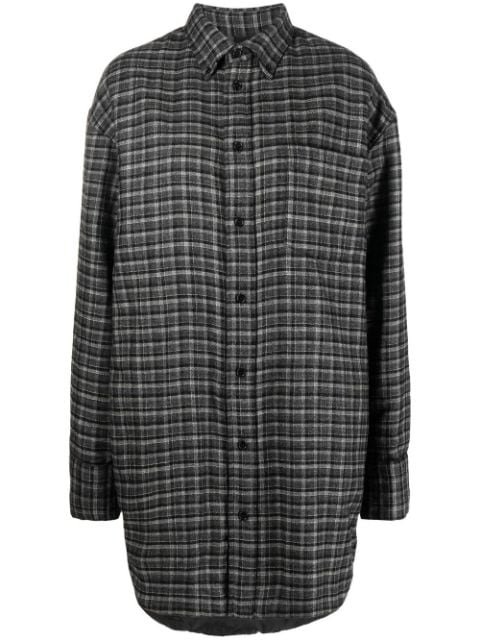 ASPESI oversized check-pattern shirt jacket