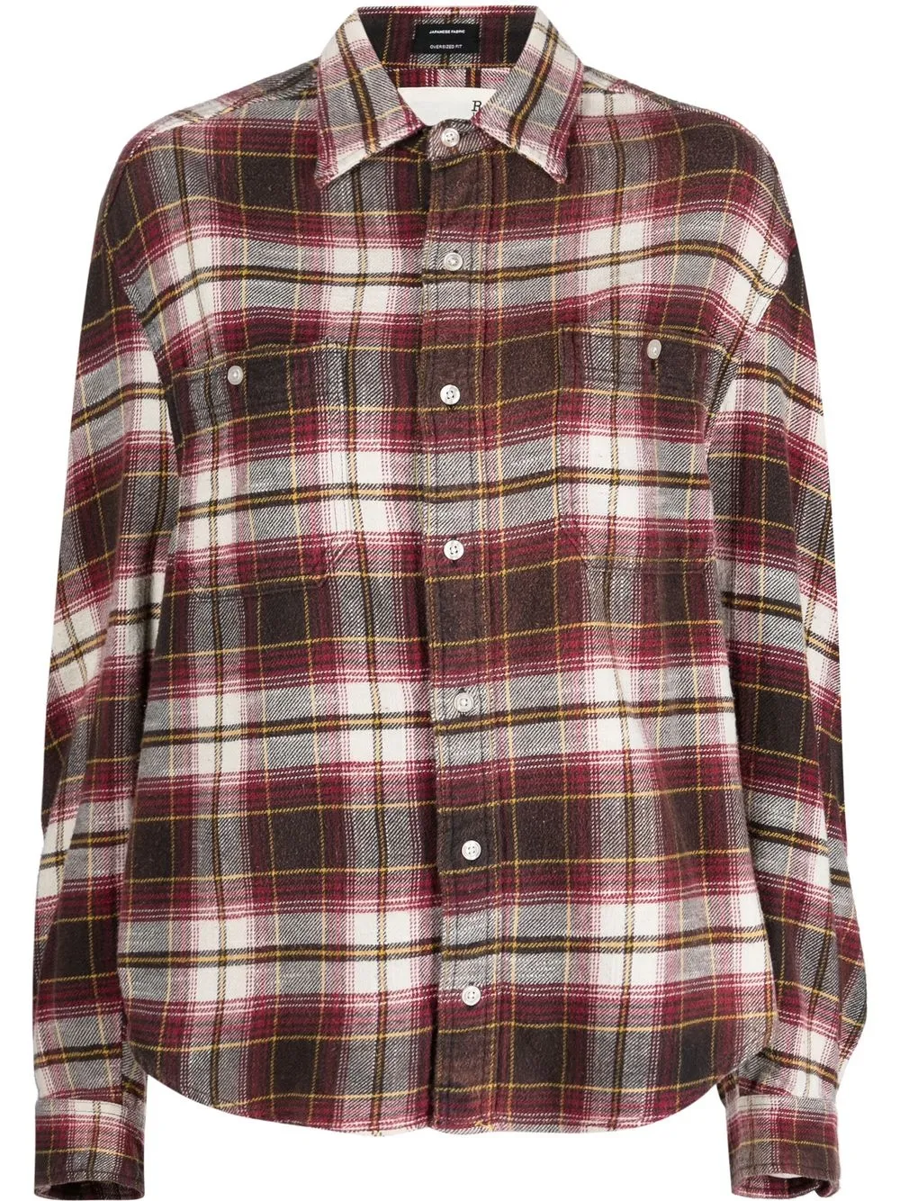 

R13 plaid-check flannel shirt - Brown