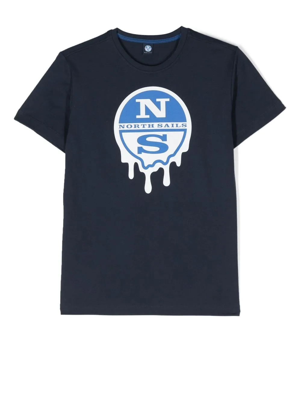 

North Sails Kids playera manga corta con logo estampado - Azul