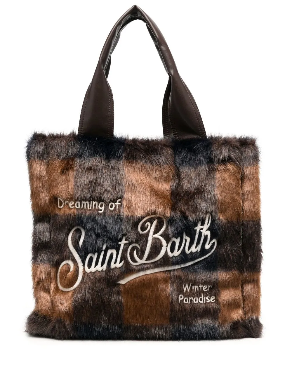 

MC2 Saint Barth bolsa con logo estampado - Marrón