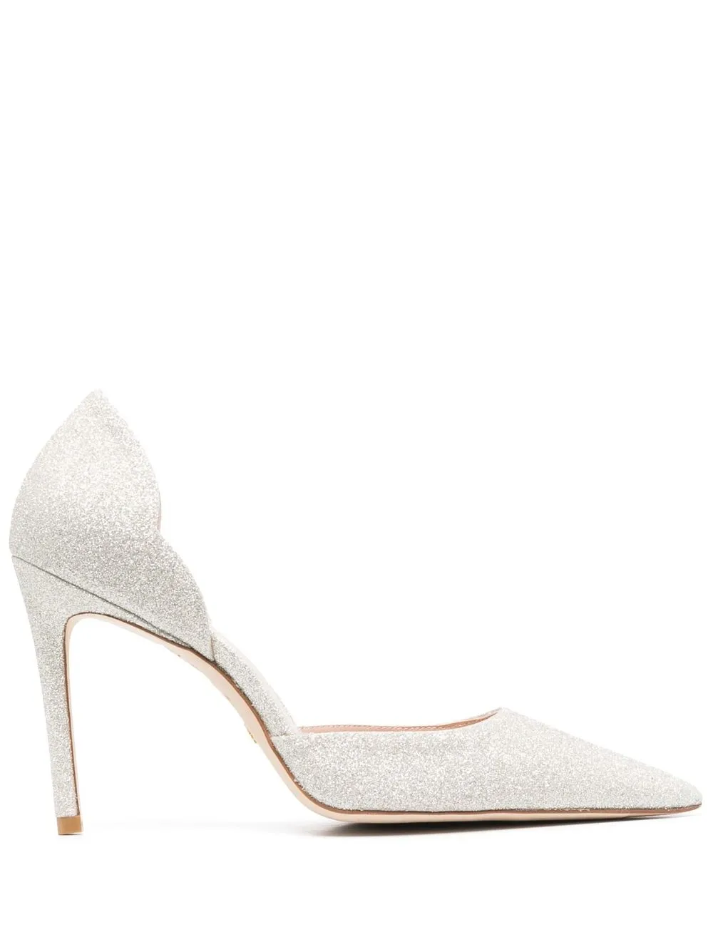 

Stuart Weitzman Dorsay 100mm glittered pumps - Grey