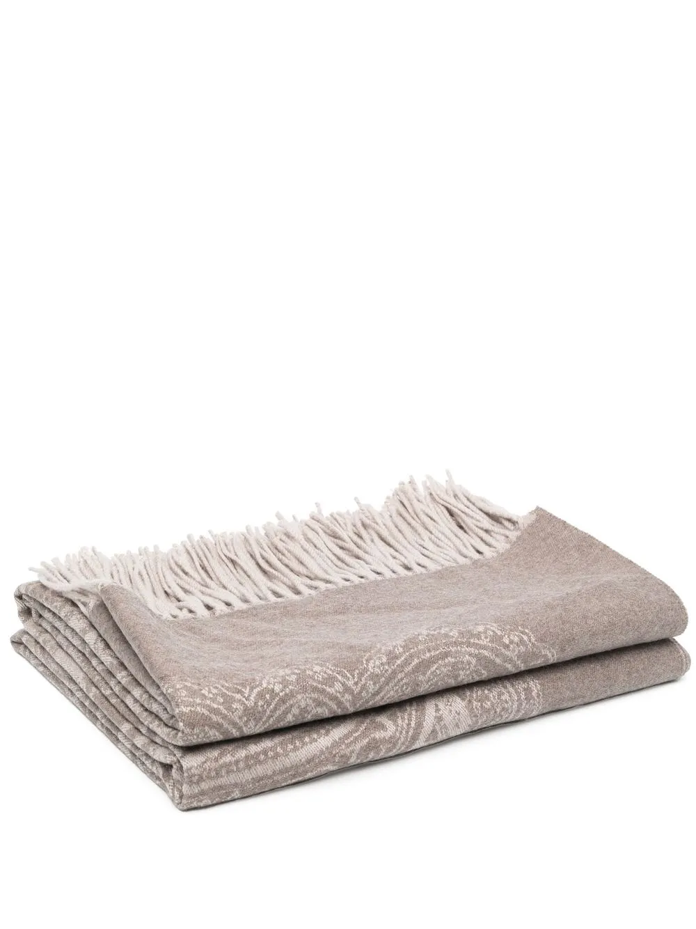 

ETRO HOME intarsia-knit wool scarf - Neutrals