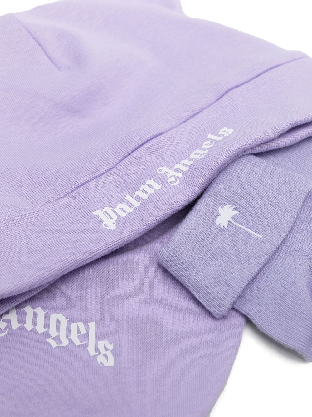 Palm Angels Kids Muts met logoprint - Paars