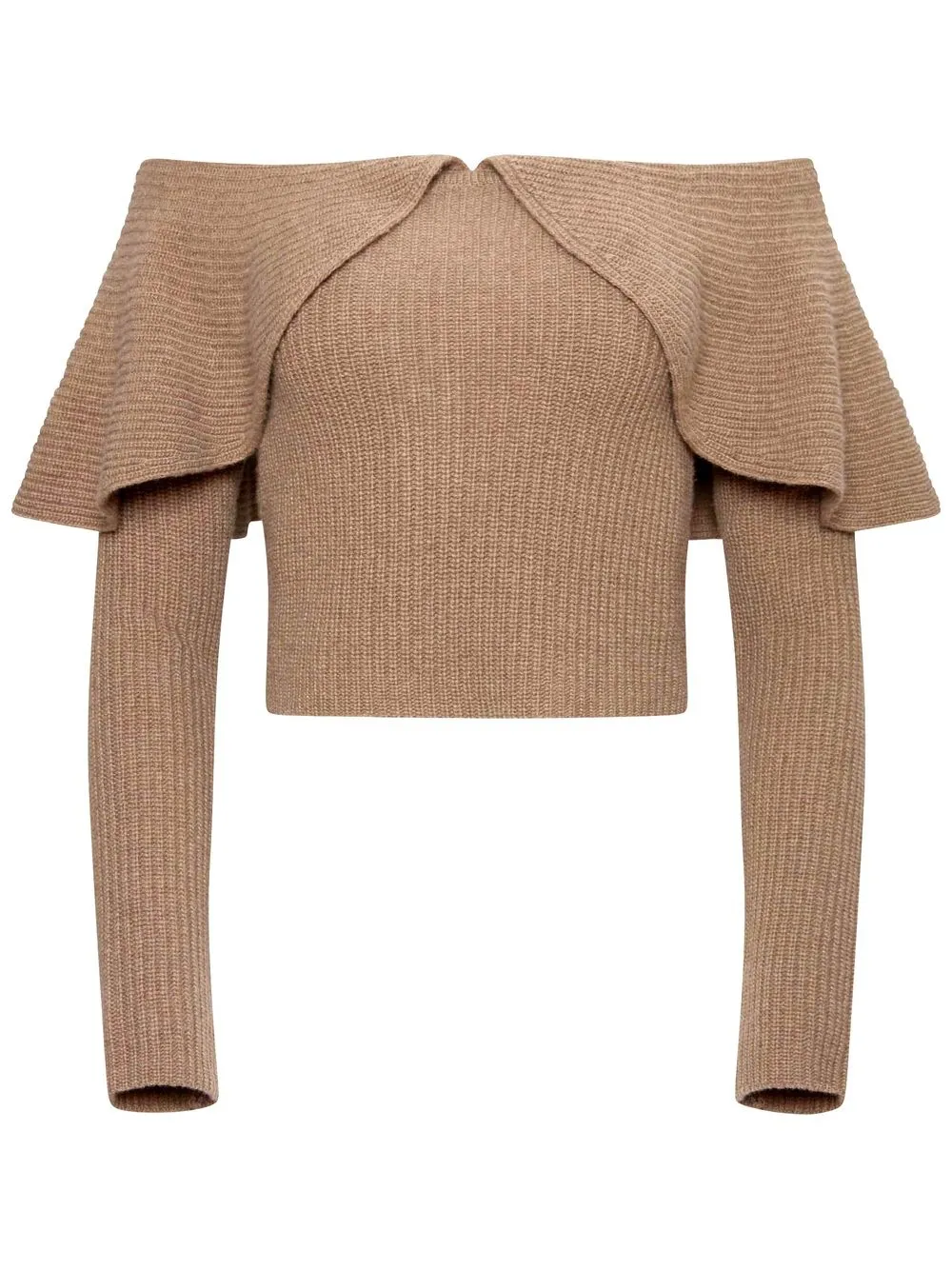 

Altuzarra ribbed off-shoulder knitted top - Neutrals