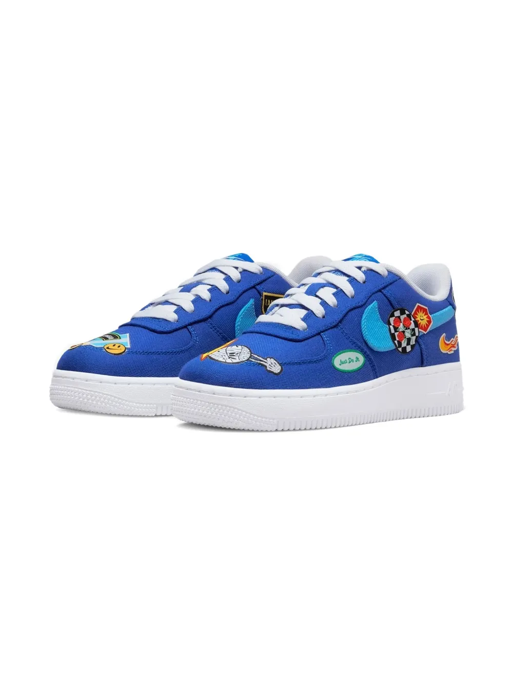 Nike Kids patch-detail low sneakers Blue
