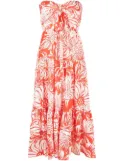 Borgo De Nor Marley floral-print off-shoulder dress - Red