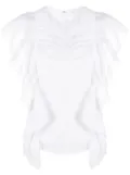 Chloé flutter-sleeves ruffled blouse - White