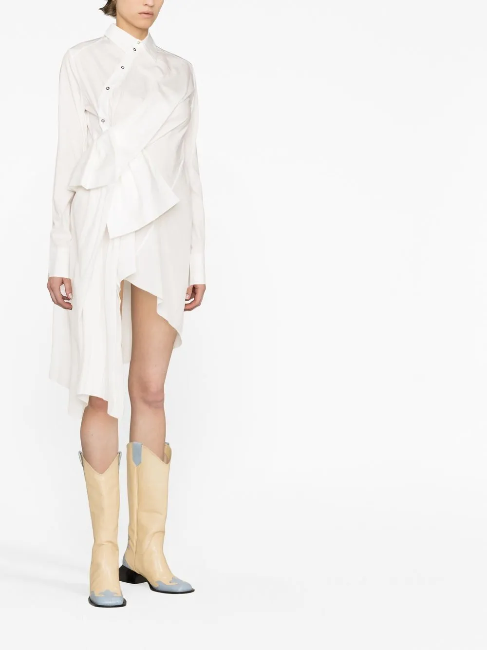 Marques'Almeida Blousejurk met lange mouwen - Wit