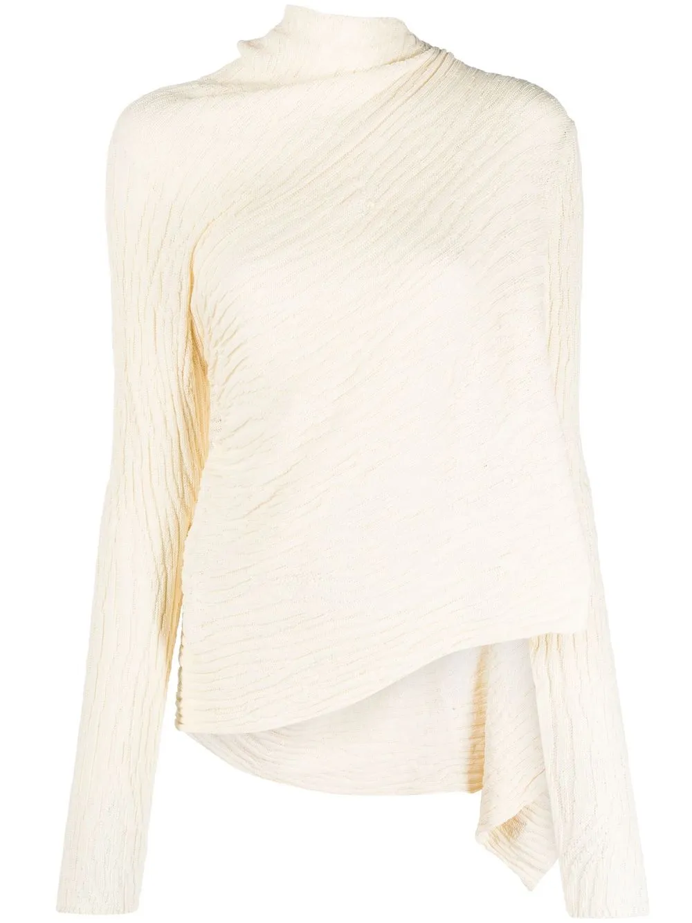 

Marques'Almeida mock neck draped jumper - Neutrals