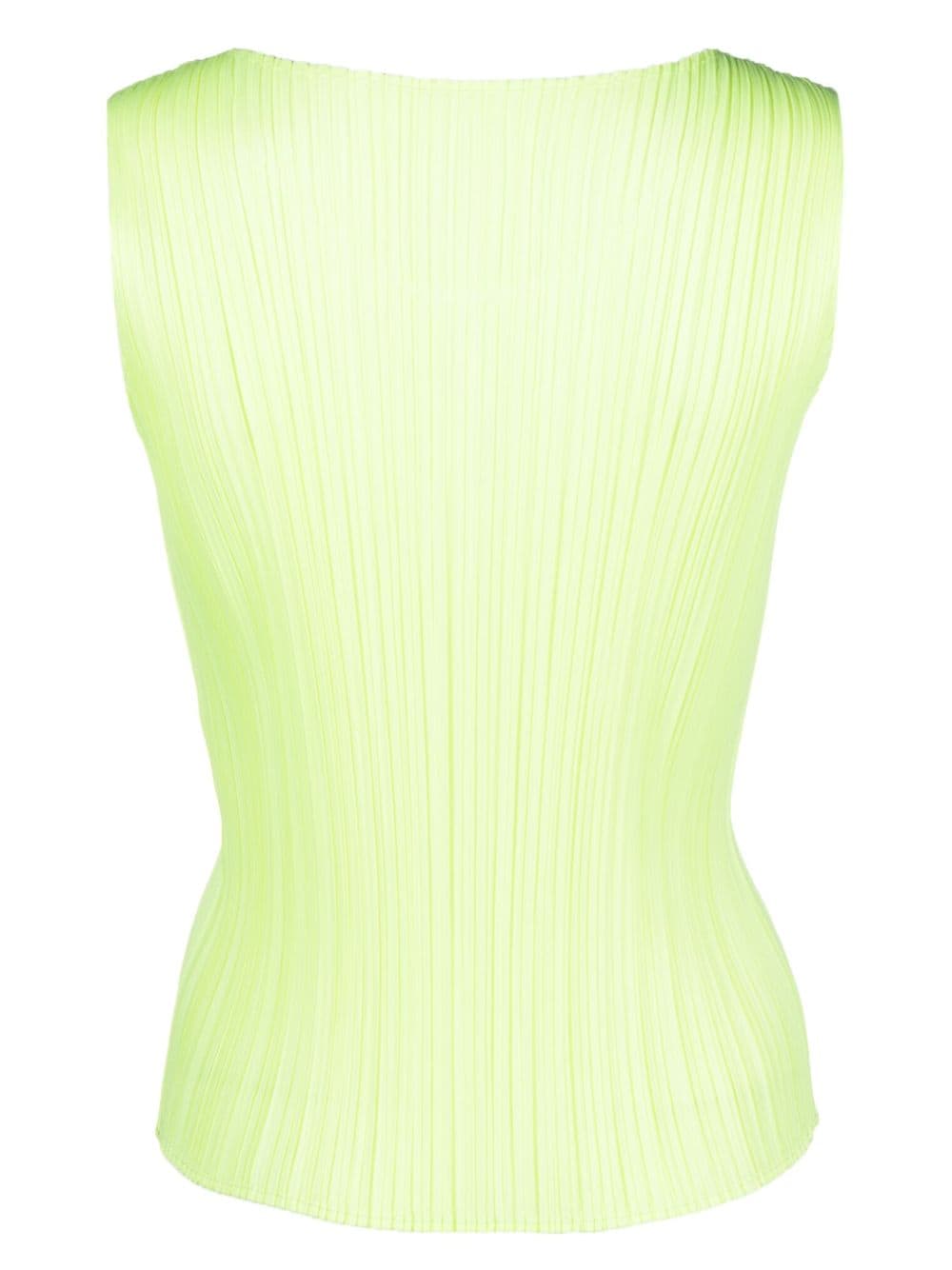 Pleats Please Issey Miyake Mouwloze top - Geel