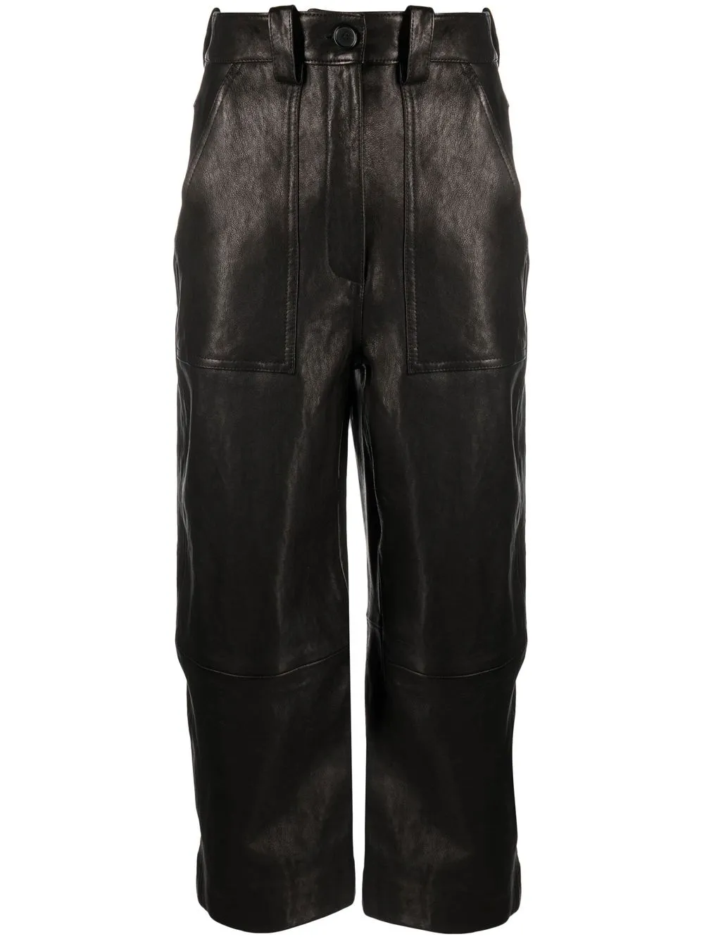 

KHAITE high-waisted cropped trousers - Black