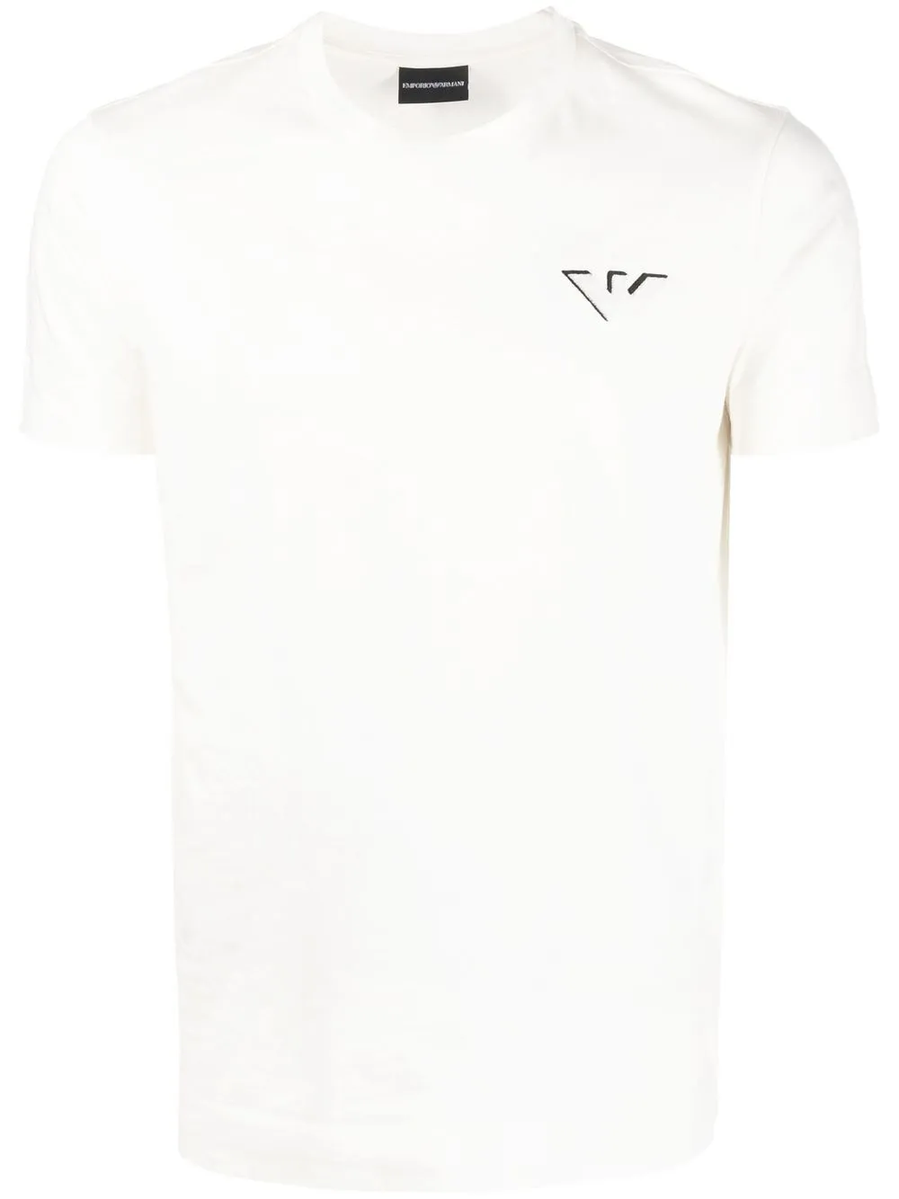 

Emporio Armani playera con logo estampado y cuello redondo - Blanco