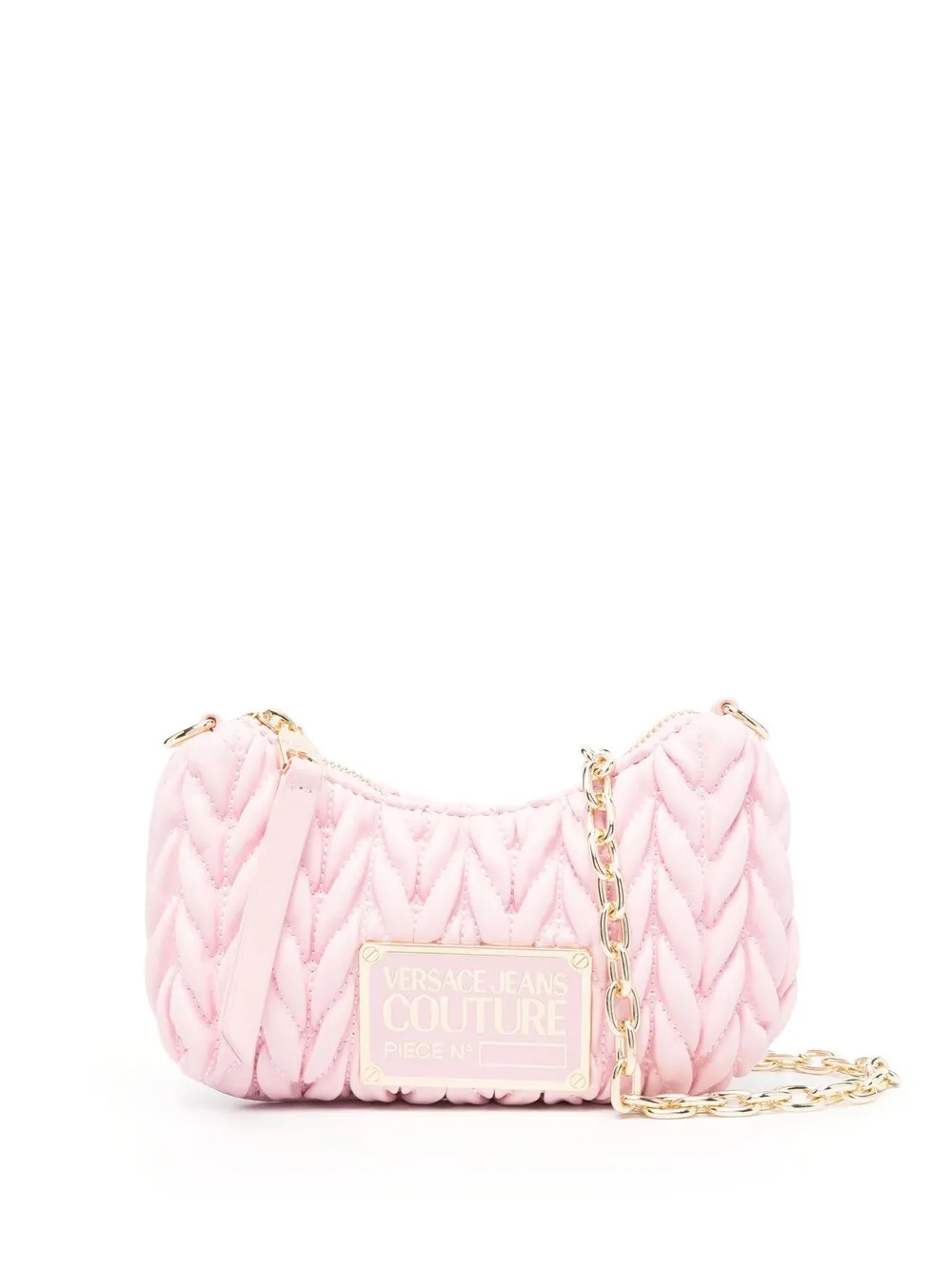 

Versace Jeans Couture bolsa crossbody con placa del logo - Rosado