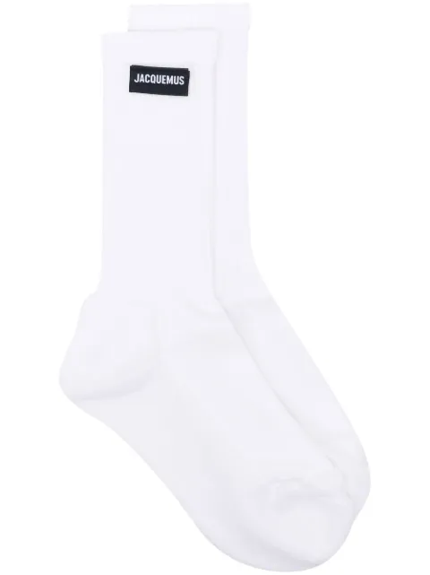 Jacquemus logo-patch ribbed socks