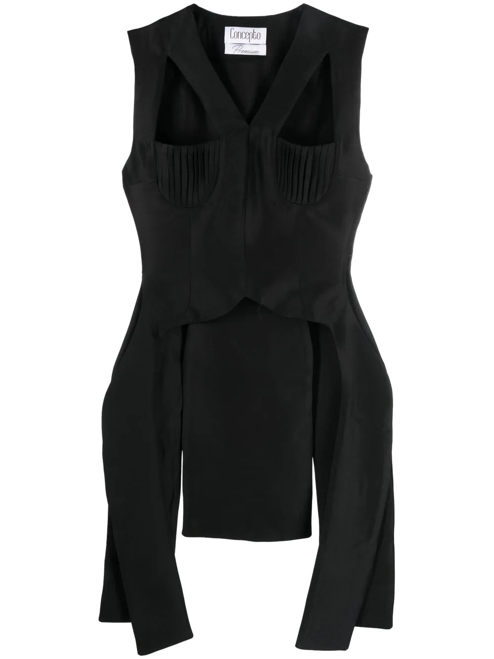 Concepto Eros Cut-out Sleeveless Top In Black