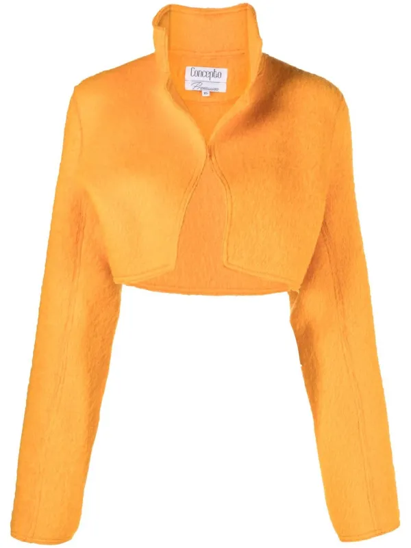 Orange shop cropped jacket