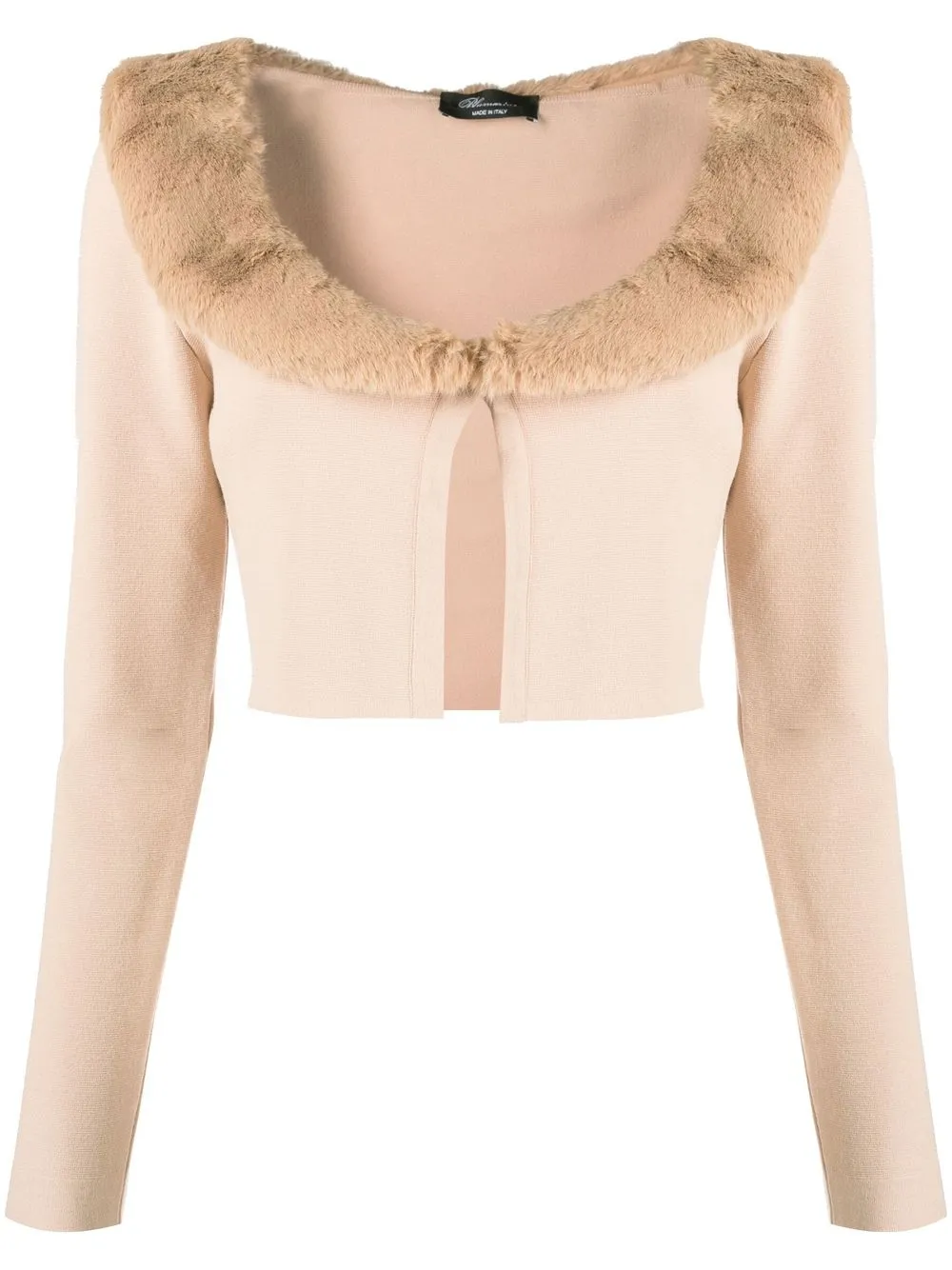 

Blumarine vestido tejido con ribete - Neutro