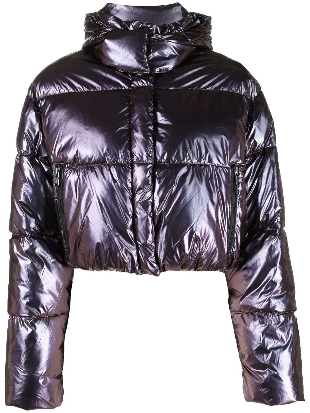 

Canadian Club cropped padded jacket - Purple