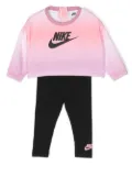 Nike Kids logo-print tracksuit set - Pink