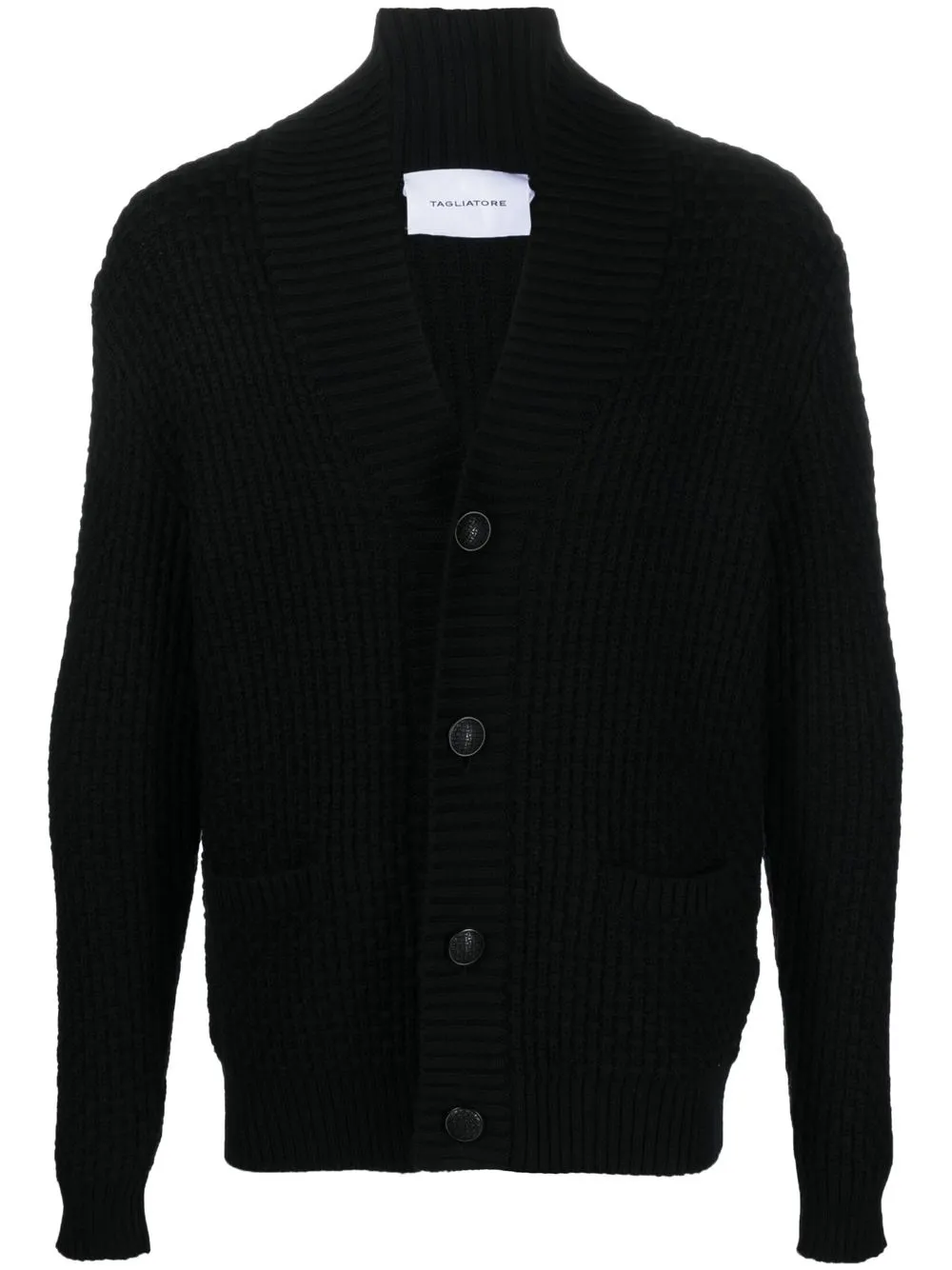 

Tagliatore V-neck wool cardigan - Black